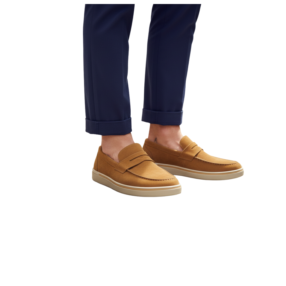 Classic Suede Italian Loafer with Modern Sole