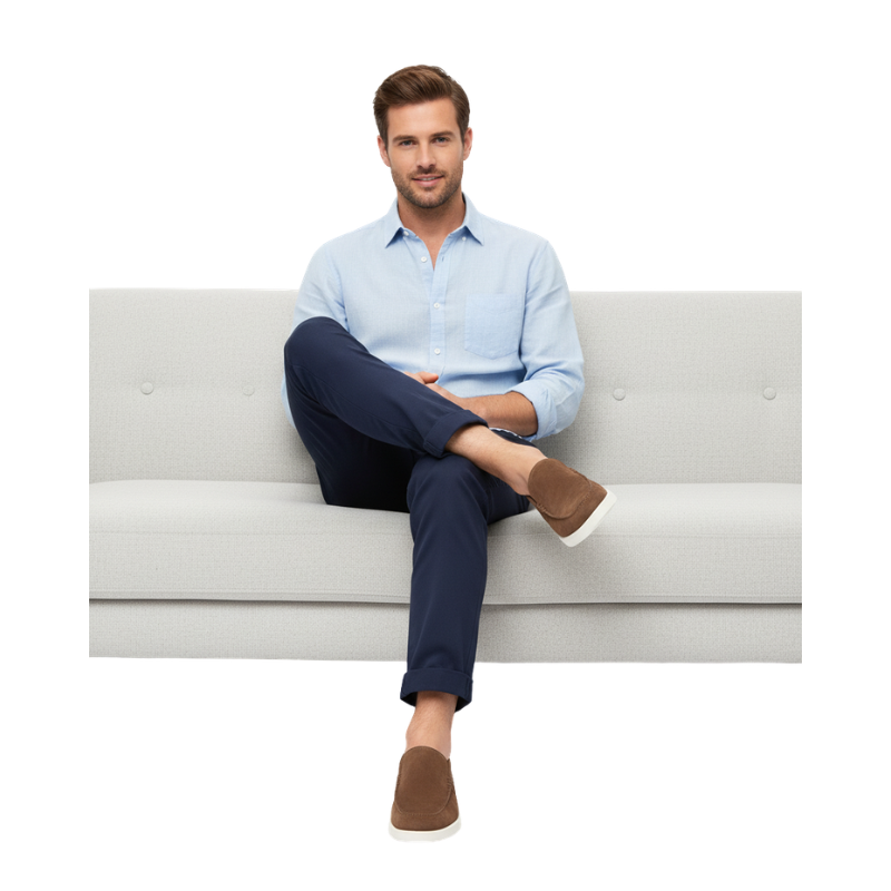 Classic Suede Loafers With Smooth Refined Versatility