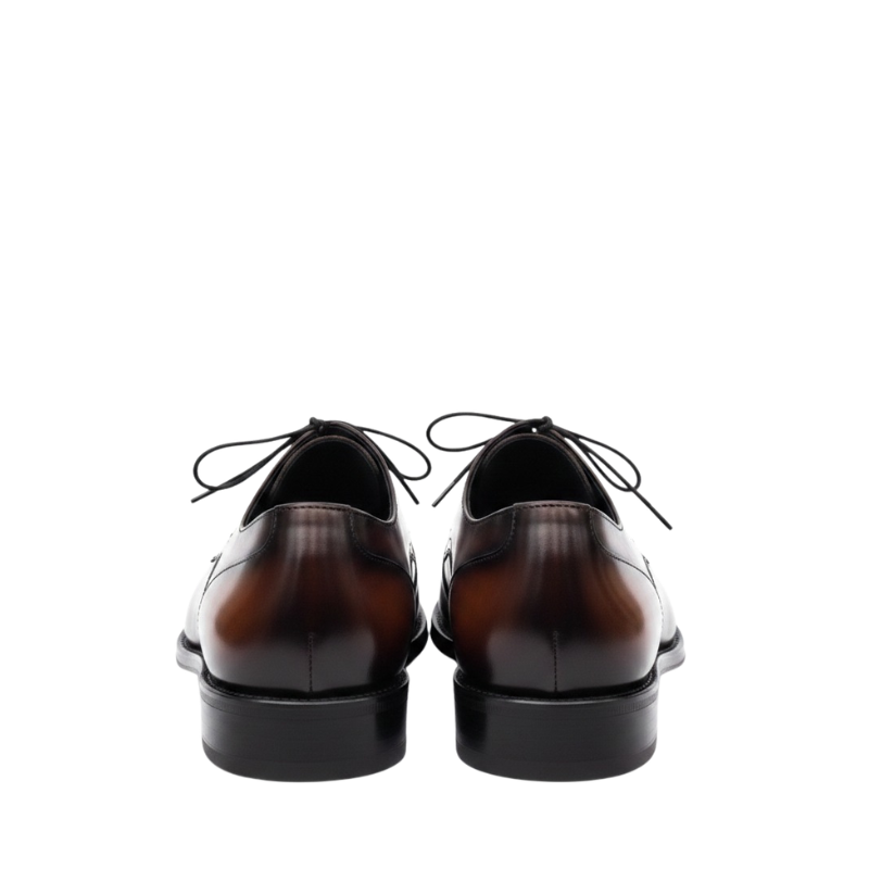 Classic Two Tone Brogue Oxfords With Geometry Elegance