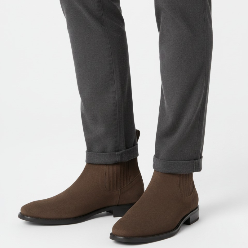 Classic Suede Voyage Elegance italian Chelsea Boots