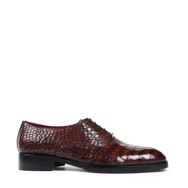 Cognac Croc Luxe Regal Oxford