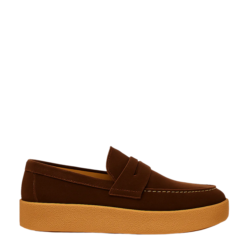 Men Suede Round Toe Loafer