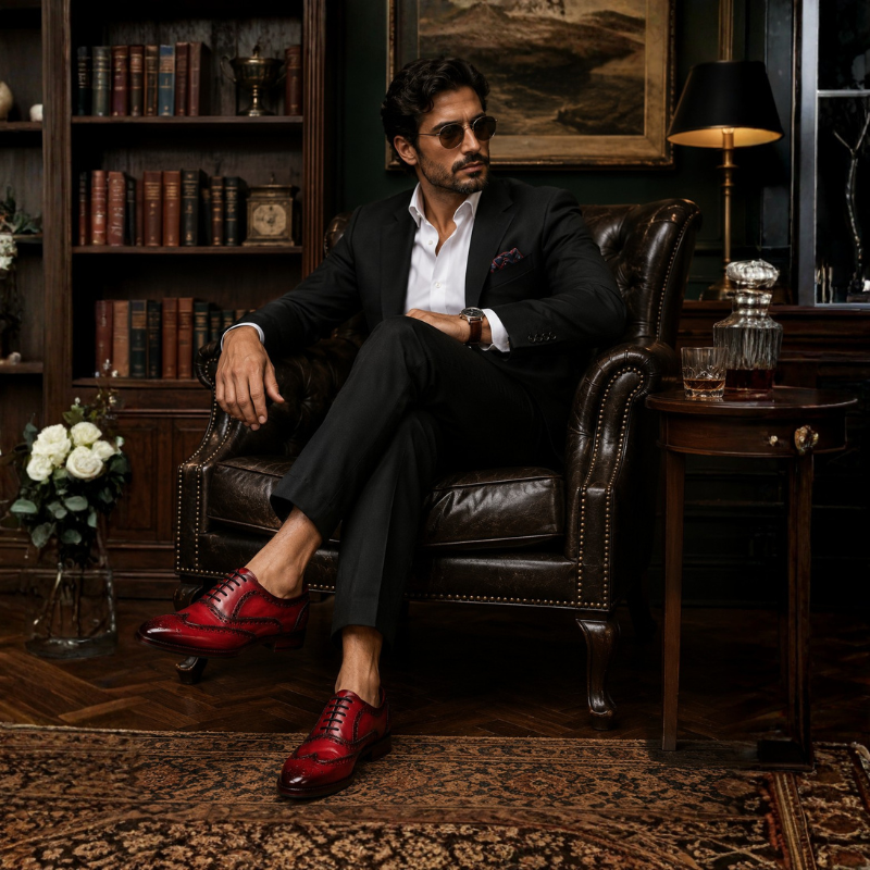 Crimson Majesty Wingtip Brogue Oxford