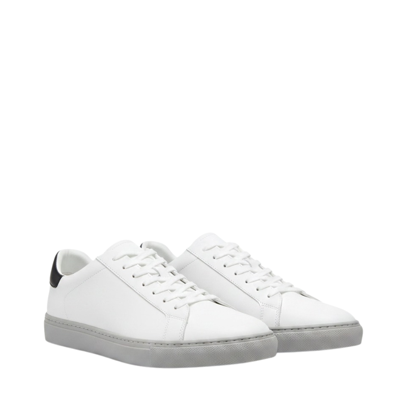 Crisp Luxe Sneaker With Elegant Contrast