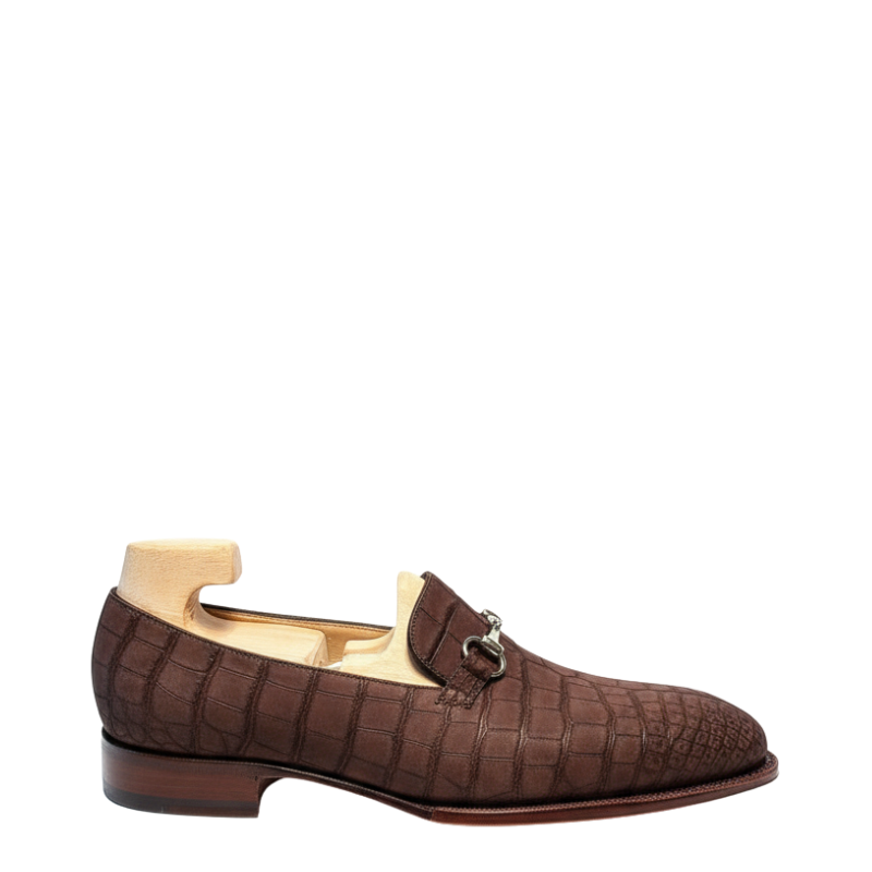 Croc Texture Iconic Horsebit Loafers