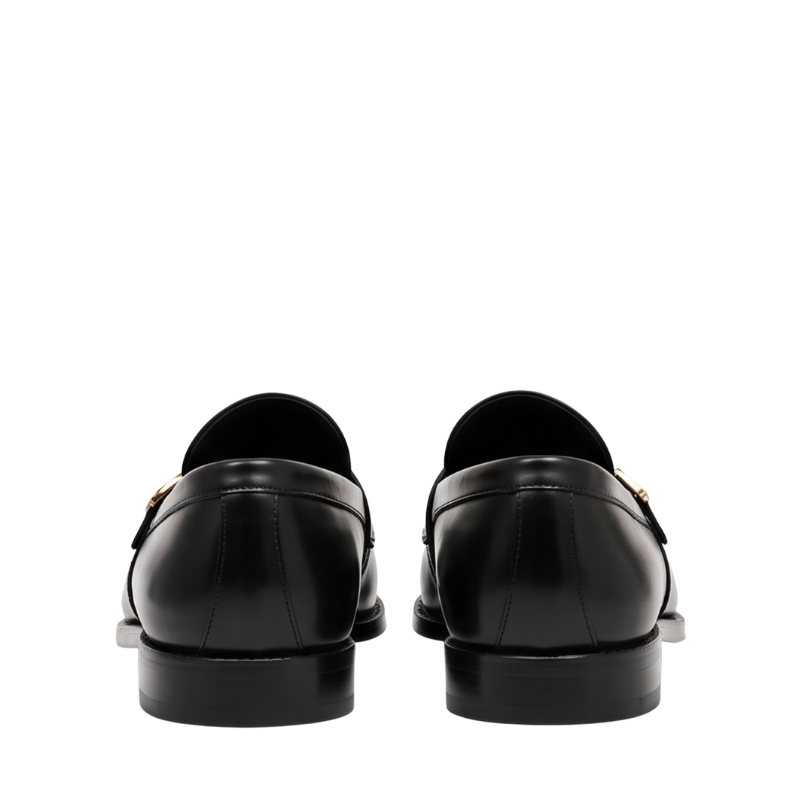 Croc Buckle Leather Luxe Penny Loafers