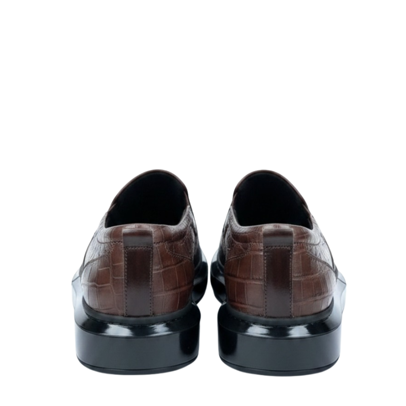 Croco Edition Monarch Leather Loafers