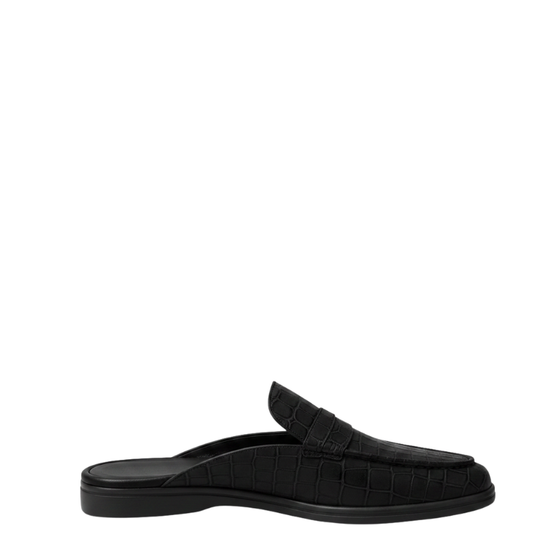 Crocodile Embossed Luxury Mule