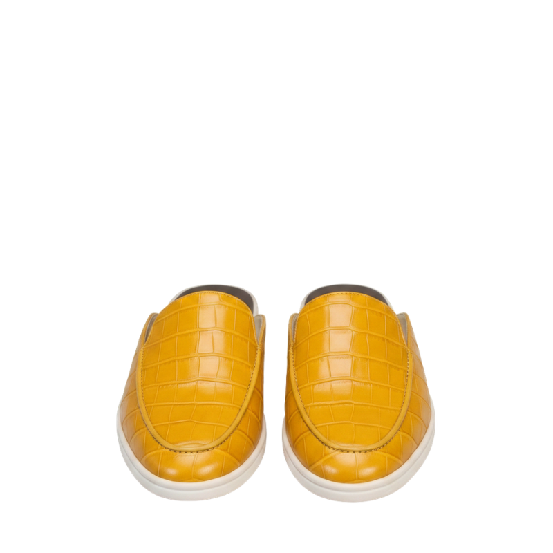 Crocodile Patterned Luxe Statement Mule