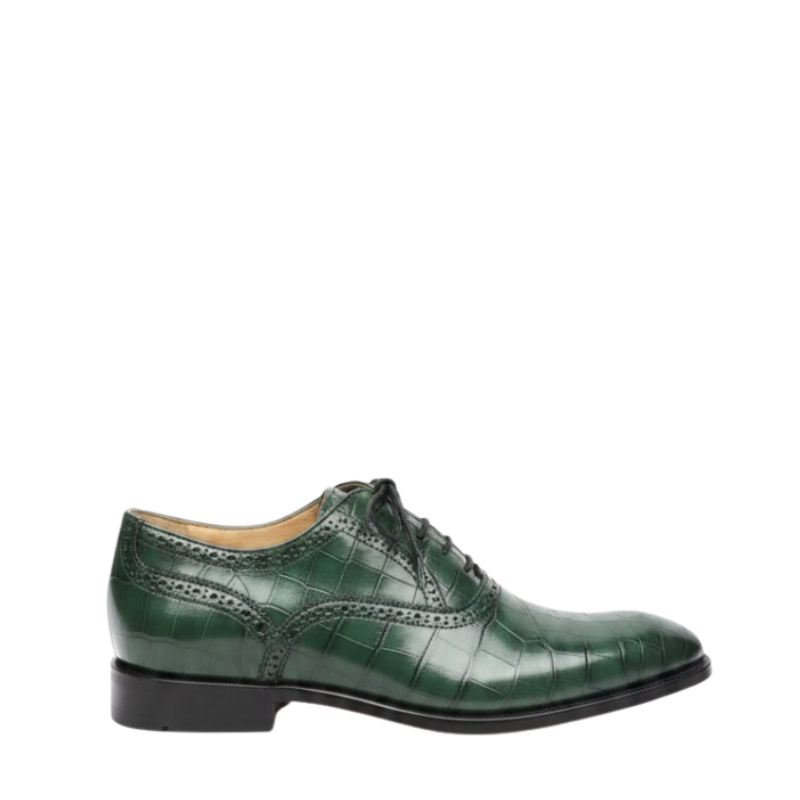 Crocodile Texture Embodied In Regal Oxford Shoes