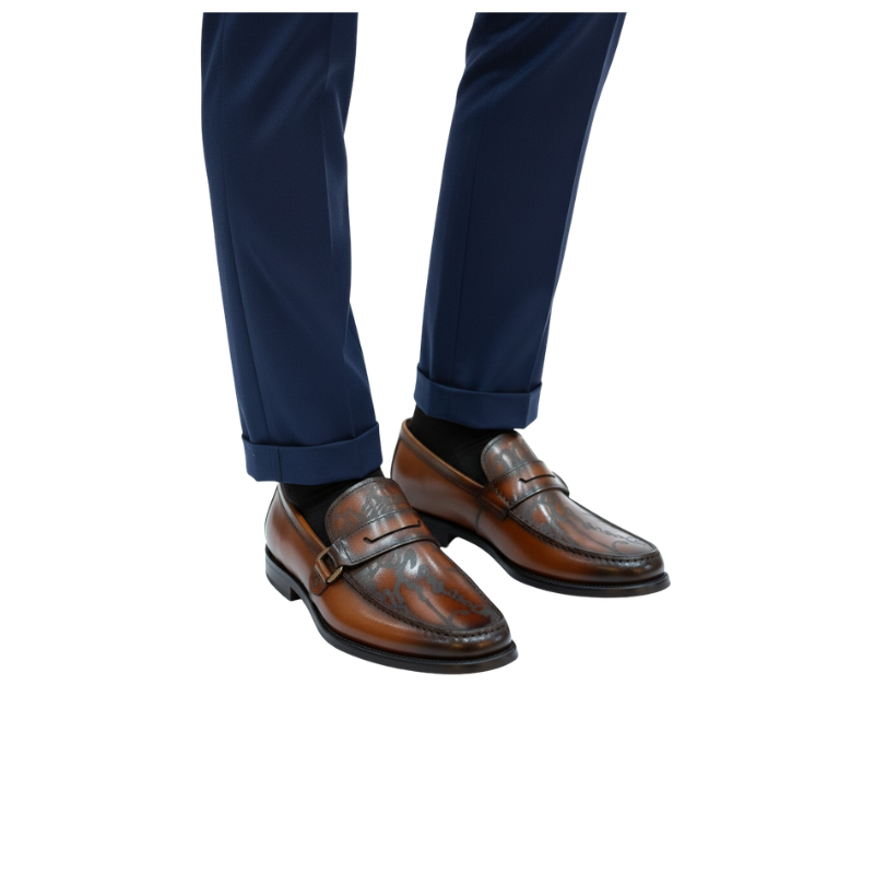Imperial Patina Script Strap Loafers