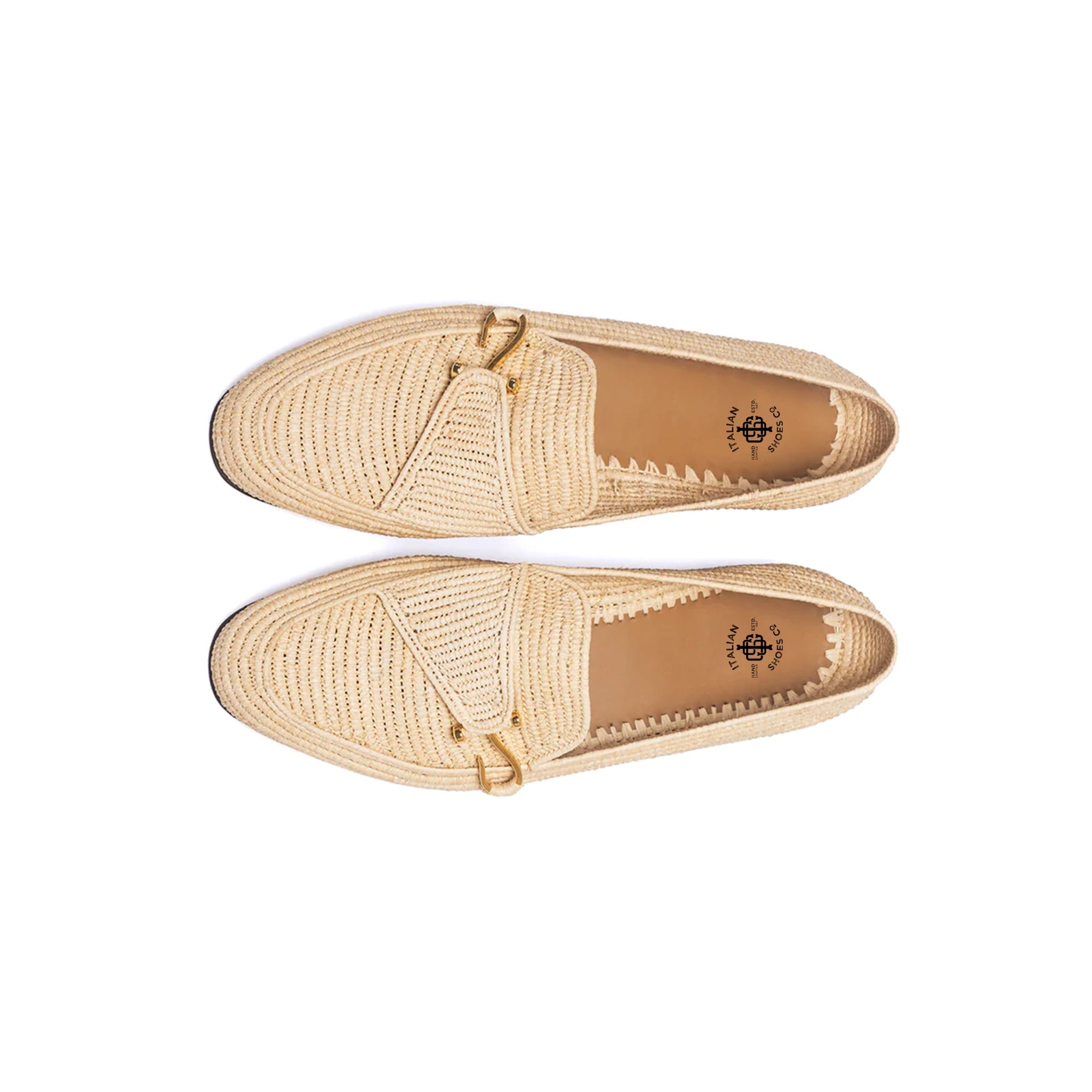 Raffia Men Handmade Shoes Loafers