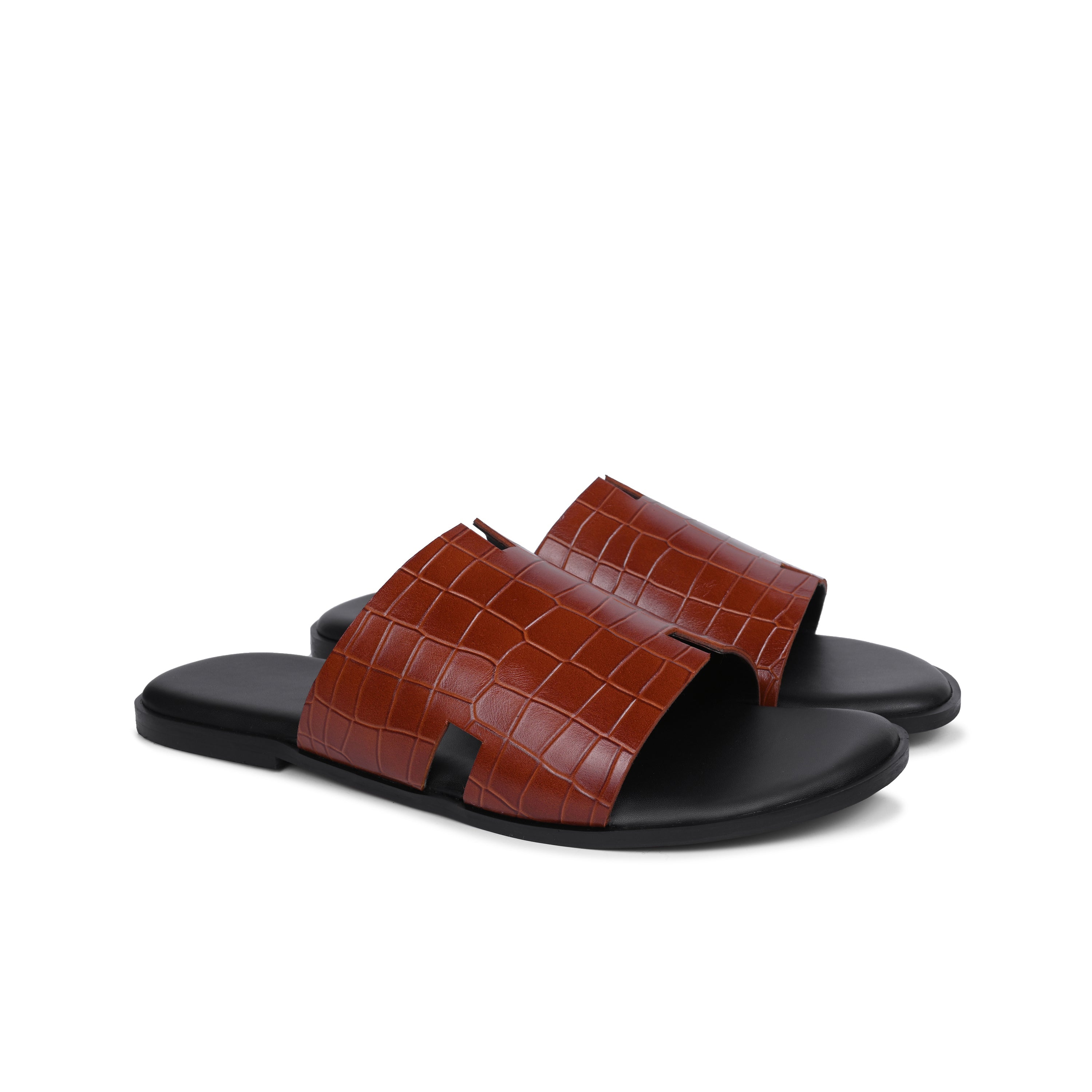Croco Leather Slip on