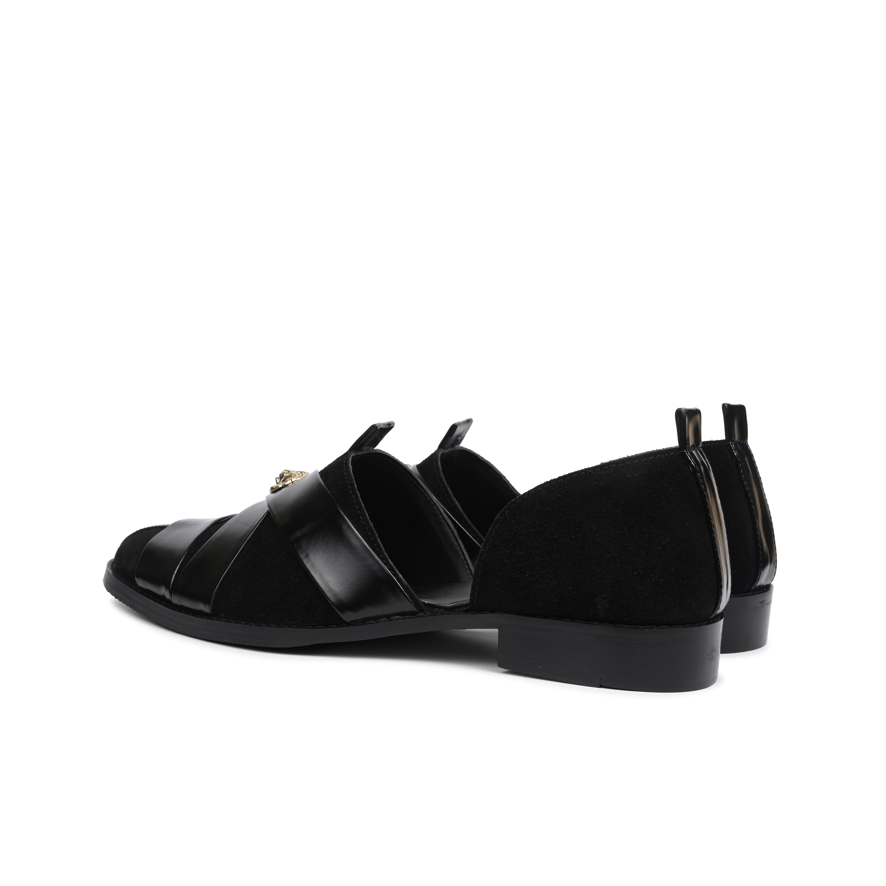 Suede X Leather Loafers