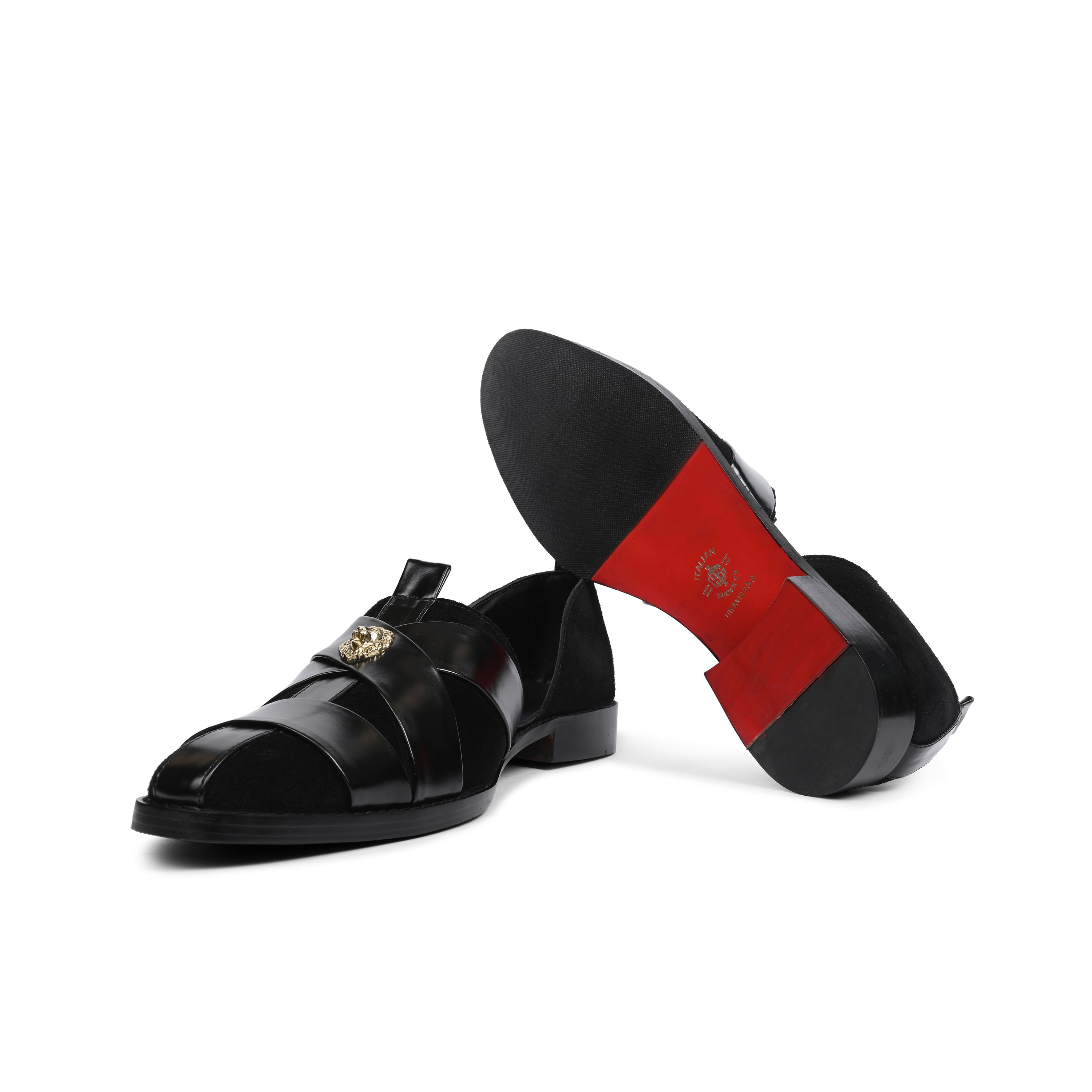 Suede X Leather Loafers