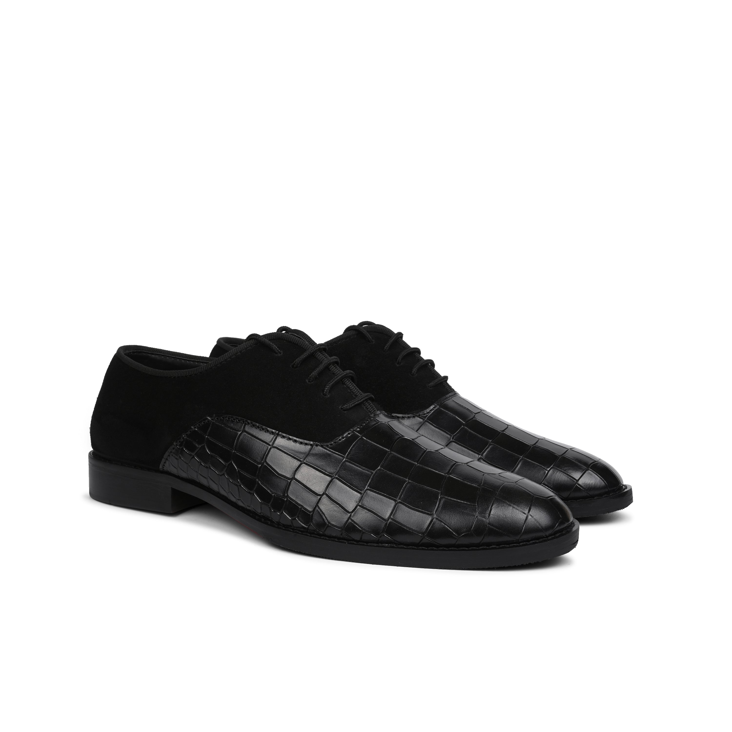 Croco Texture Leather Shoes