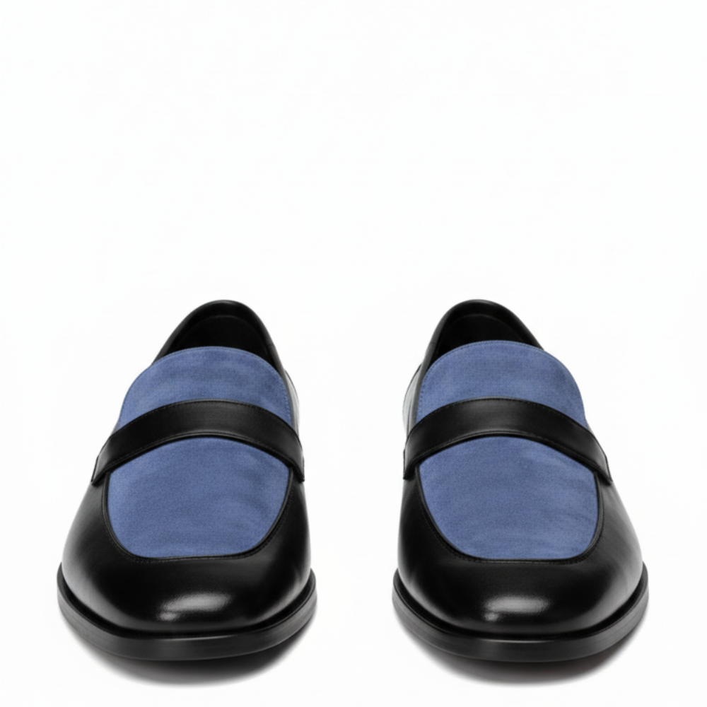 Dual-Tone Italian Luxe Panel Loafers