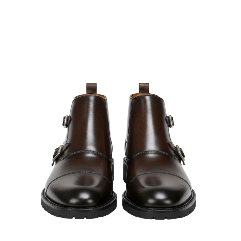 Dual Buckle Classic Monk Boots