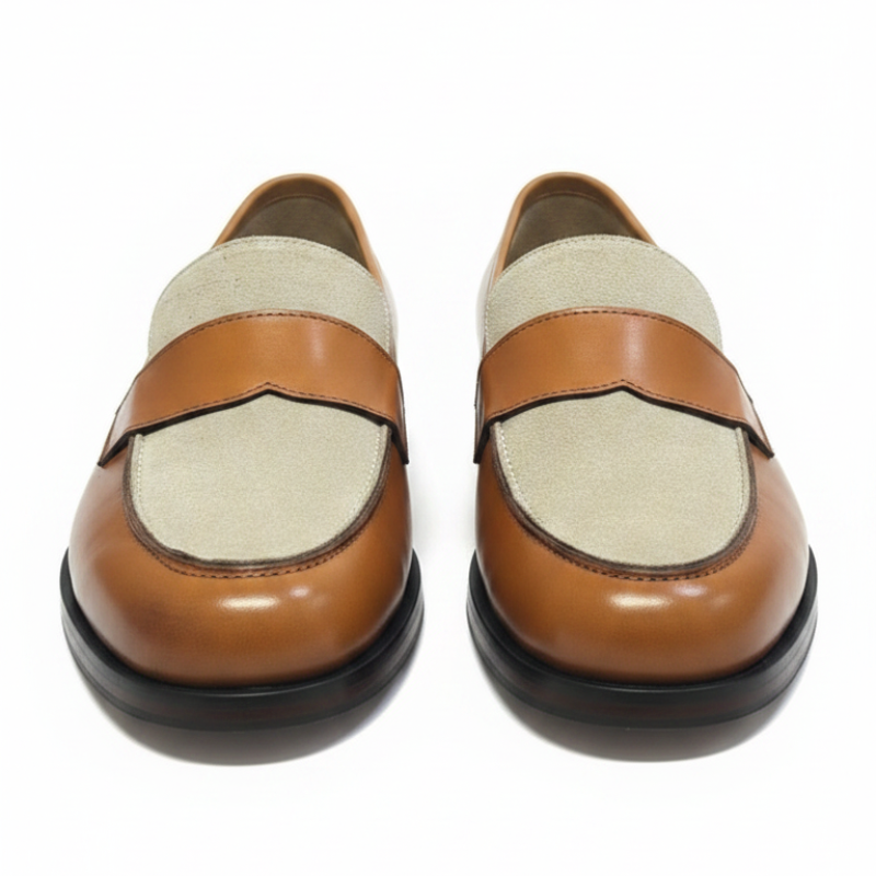 Ebon Dual Tone Italian Loafers