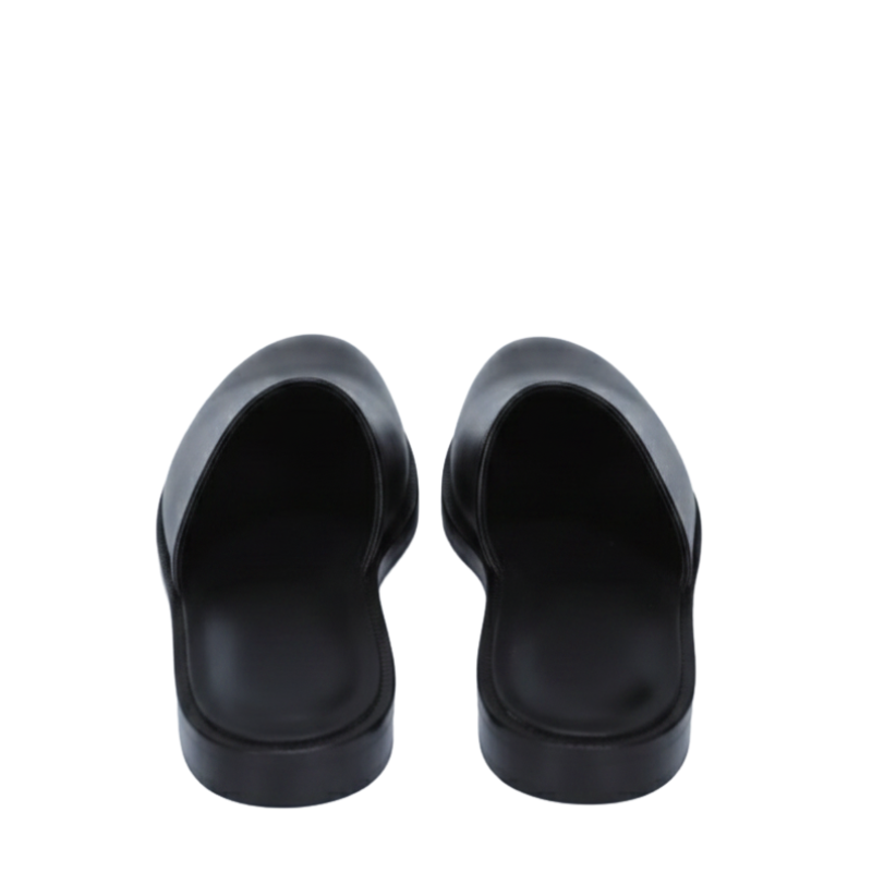 Ebon Luxe Italian Mule Silhouette