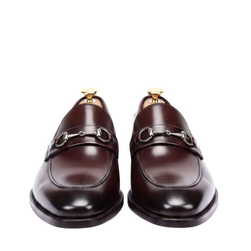 Elegant Craft Leather Horsebit Loafers