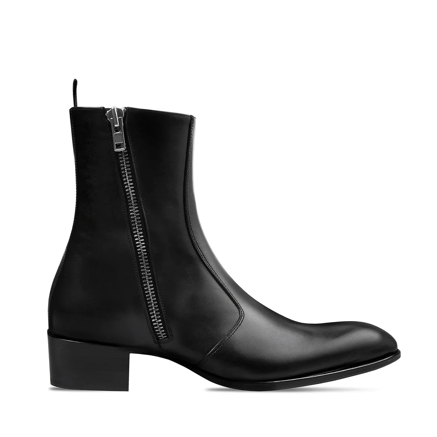 Side Zip Boot - White Leather