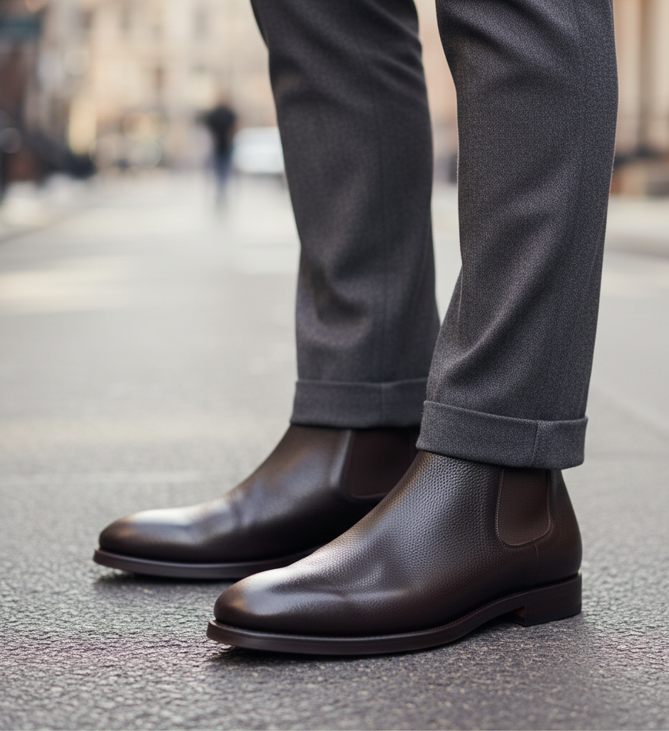 Cocoa Single Collar Chelsea Boots
