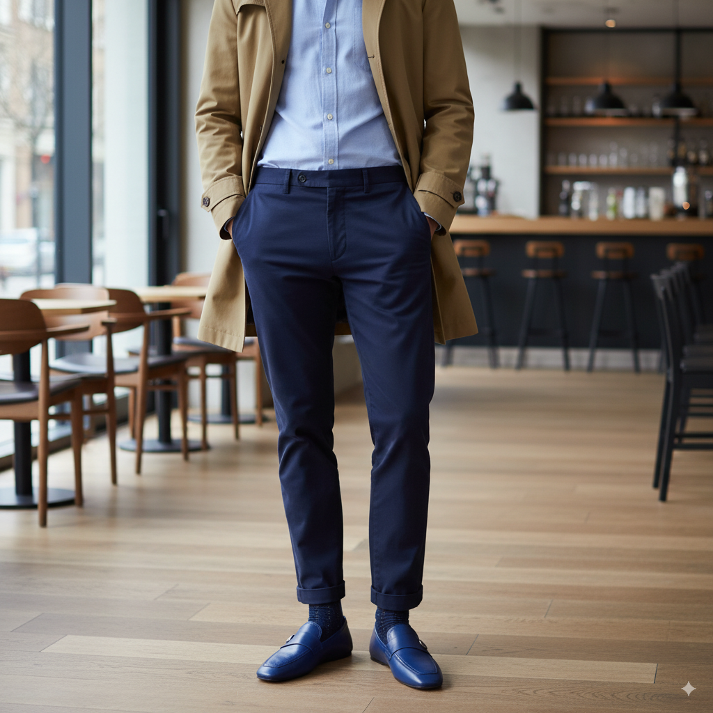 Plaque Leather Loafers