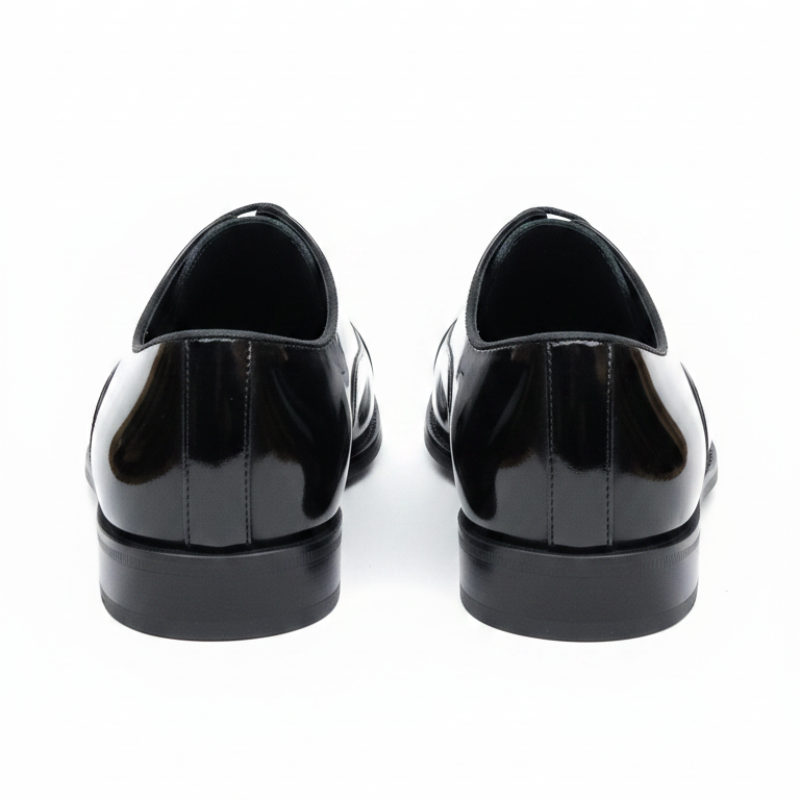Gloss Patent Cap-Toe Italian Oxford Shoes