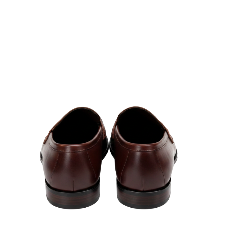 Heritage Contrast Two‑Tone Leather Loafers