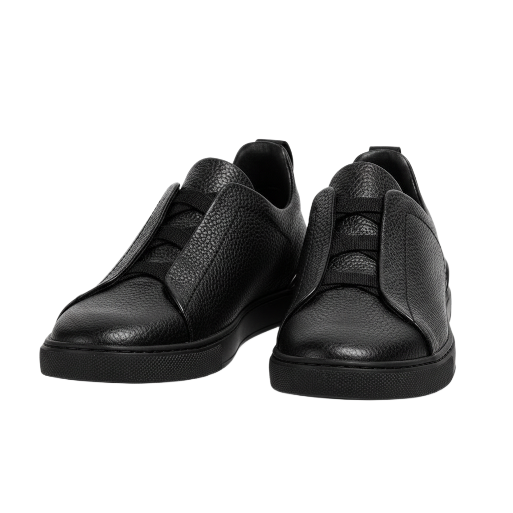 Triple Stitch Leather Pebble Luxe  Sneaker