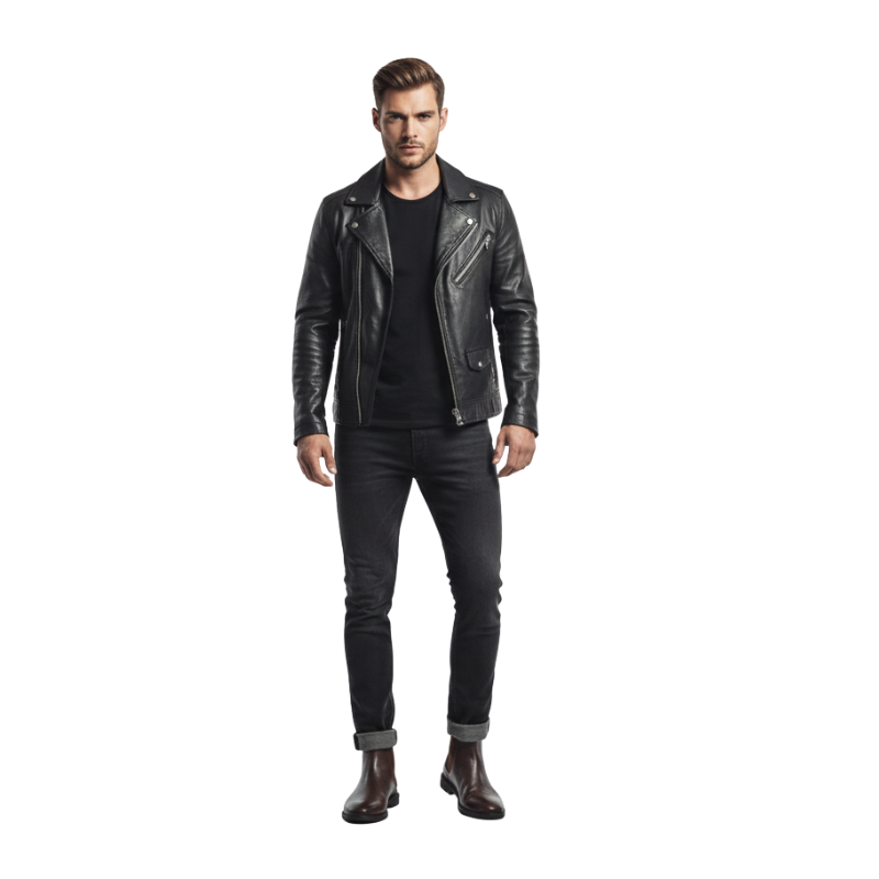 Mens Polished Leather Chelsea Boots