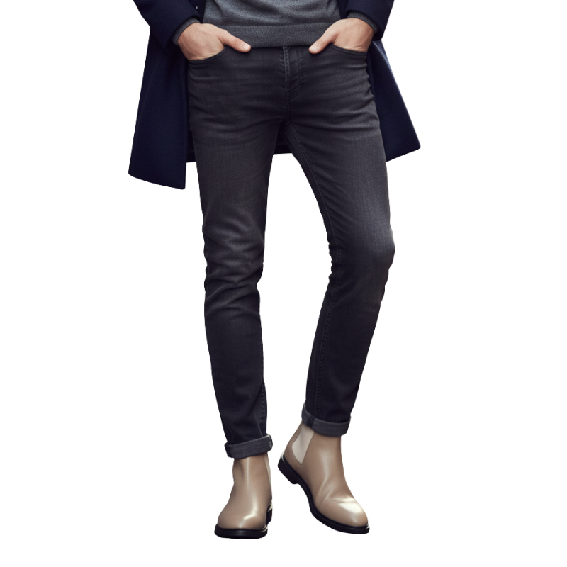 Mens Polished Leather Chelsea Boots