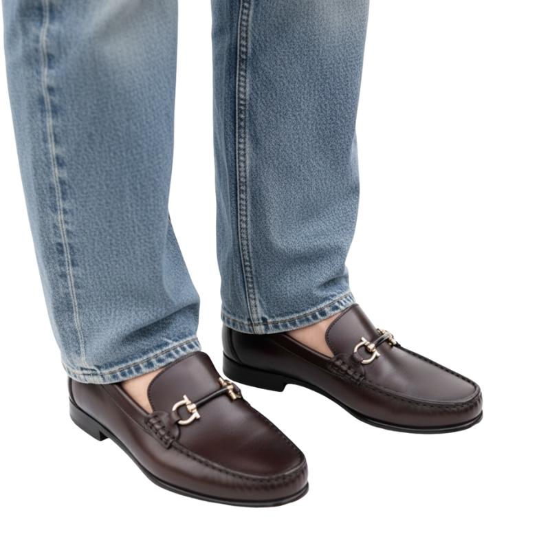 Mens Italian Edition Horsebit Loafers