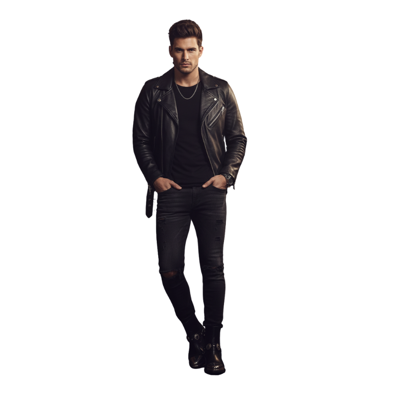 Midnight Harness Silver Cap Toe Boot