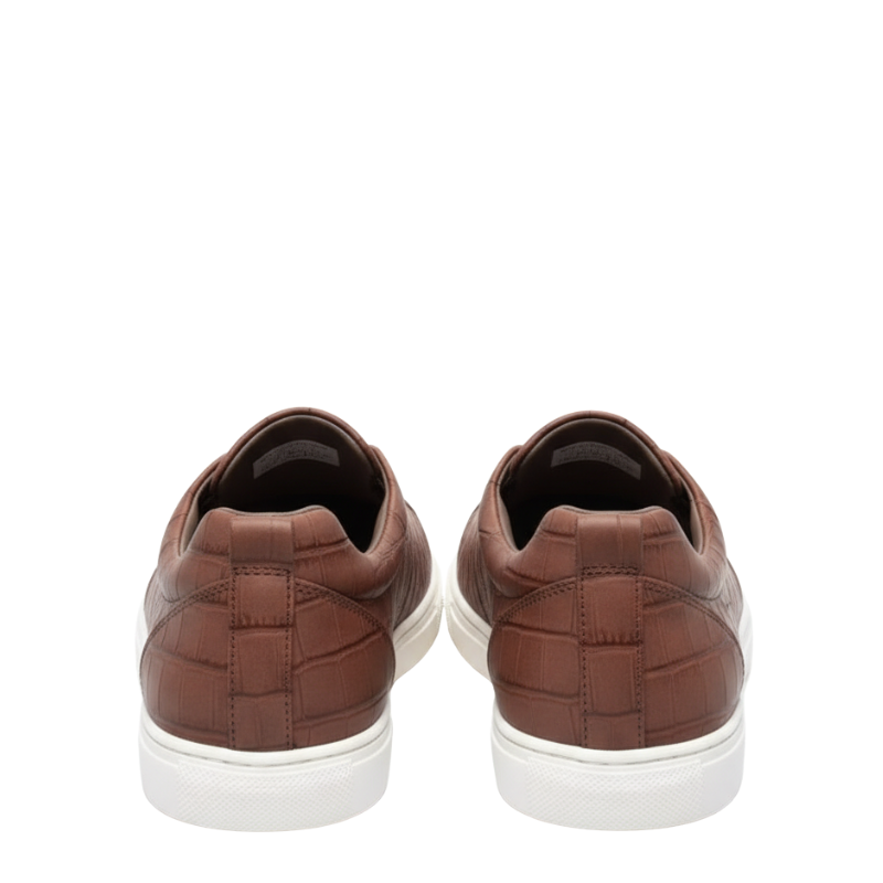 Croc Embossed Italian Luxe Slip On Sneakers