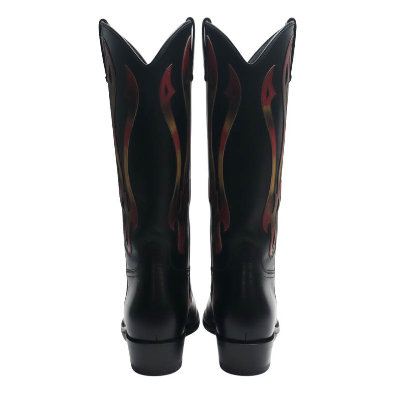 Italian Inferno Crest Handpainted Cowboy Boots