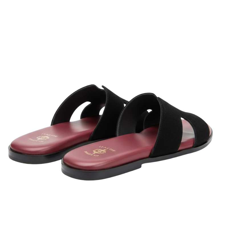 Italian H Cut Slipper in Seude Strap