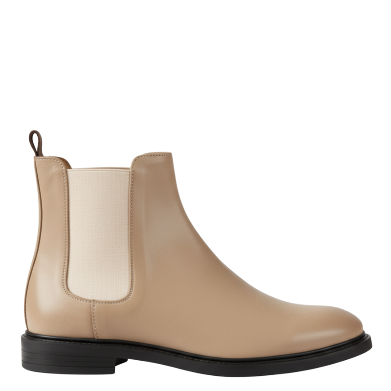 Mens Polished Leather Chelsea Boots