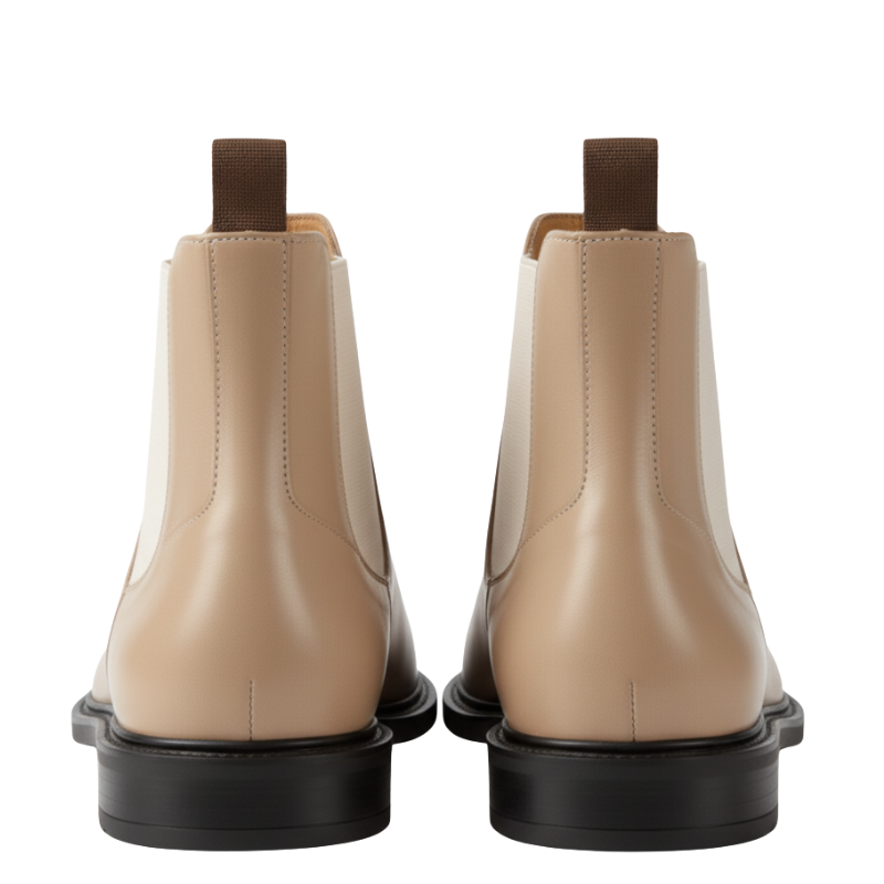 Mens Polished Leather Chelsea Boots