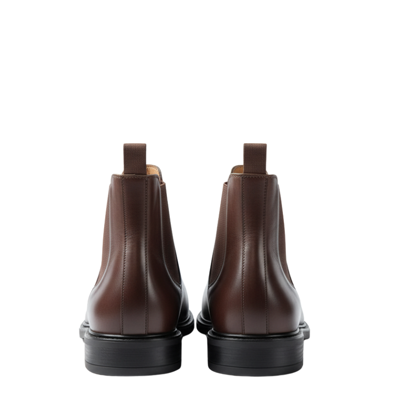 Mens Polished Leather Chelsea Boots