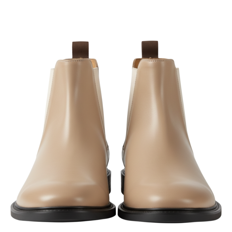 Mens Polished Leather Chelsea Boots