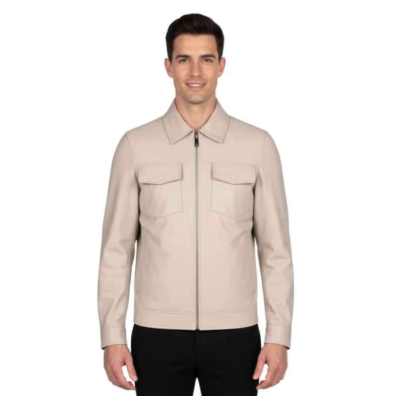 Men s Urban Minimalist Leather Jacket