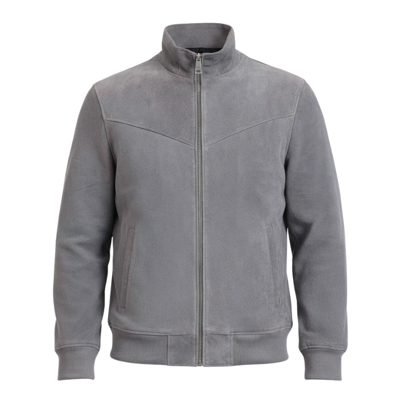 Men’s Premium Suede Bomber Jacket