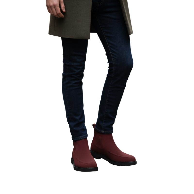 Ravaro Suede Bordeaux Chelsea