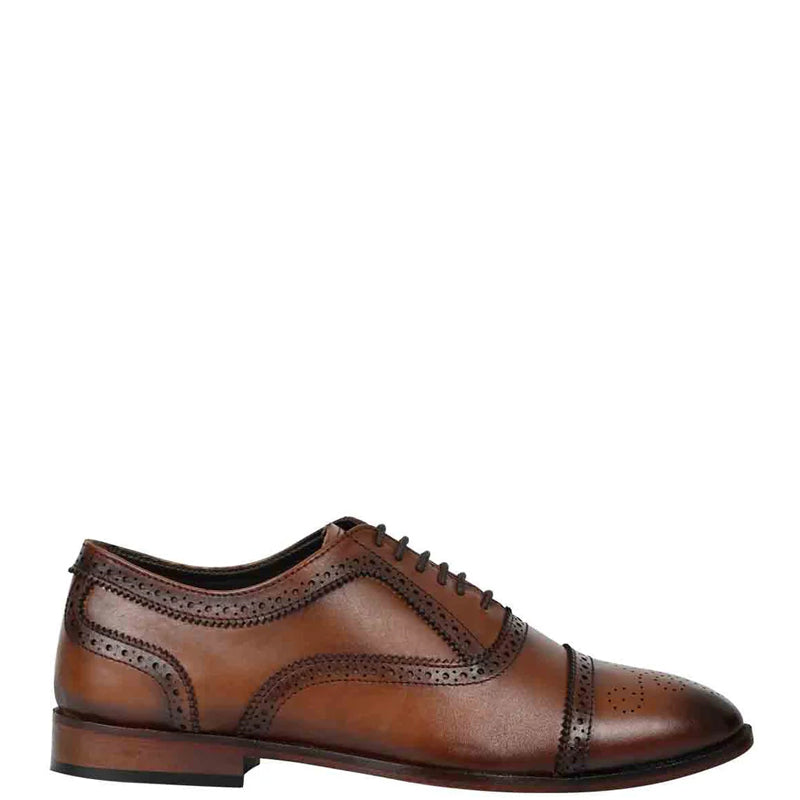 Polished Solid Leather Formal Oxford Shoe