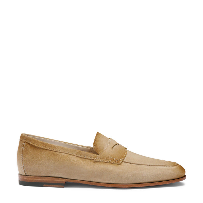 Men Nes Blue Suede Penny Loafers N Classic Slip On