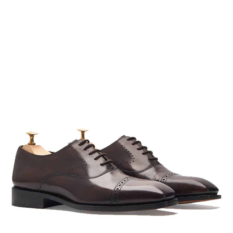 Leather Solid Oxford Shoes for Men