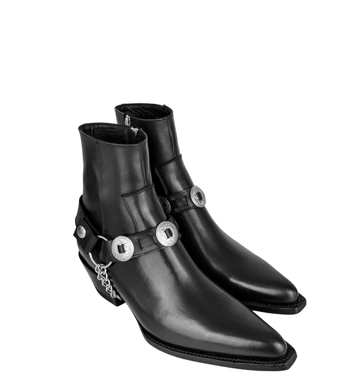 Luxury Leather Hybrid Chain Boot
