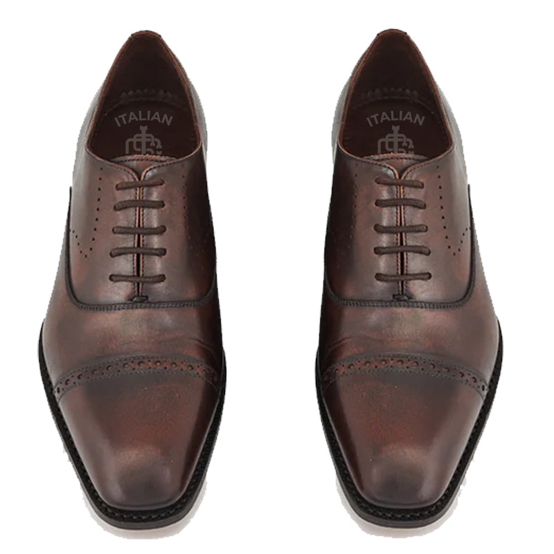 Leather Lace-Up Oxford Shoes for Men